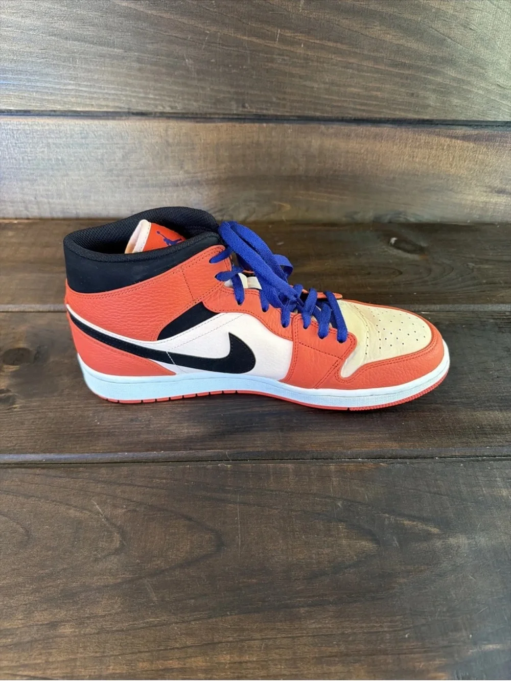 Nike Air Jordan 1 Mid SE ‘Team Orange’ Sneakers Basketball Shoes Men Size 12